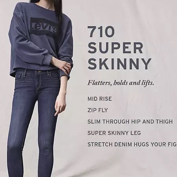 Levi’s 710 Super Skinny Ripped Jean in Ontario Spring Light Wash - Picture 3 of 10